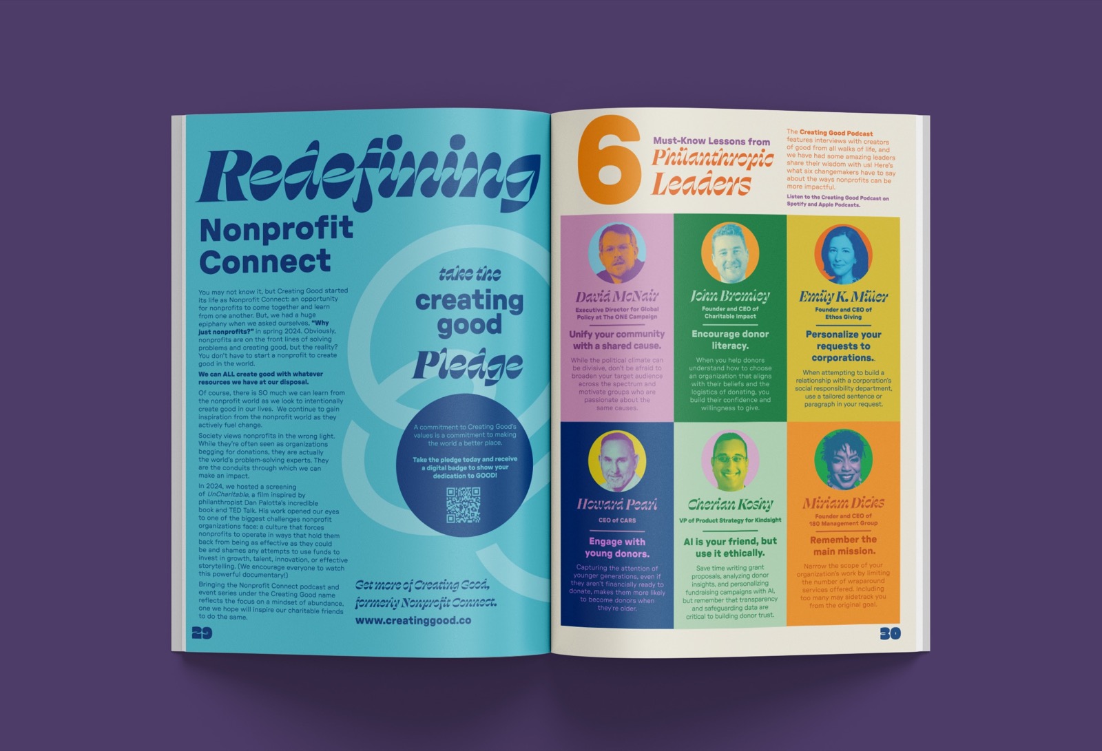 Creating Good Magazine spread 16
