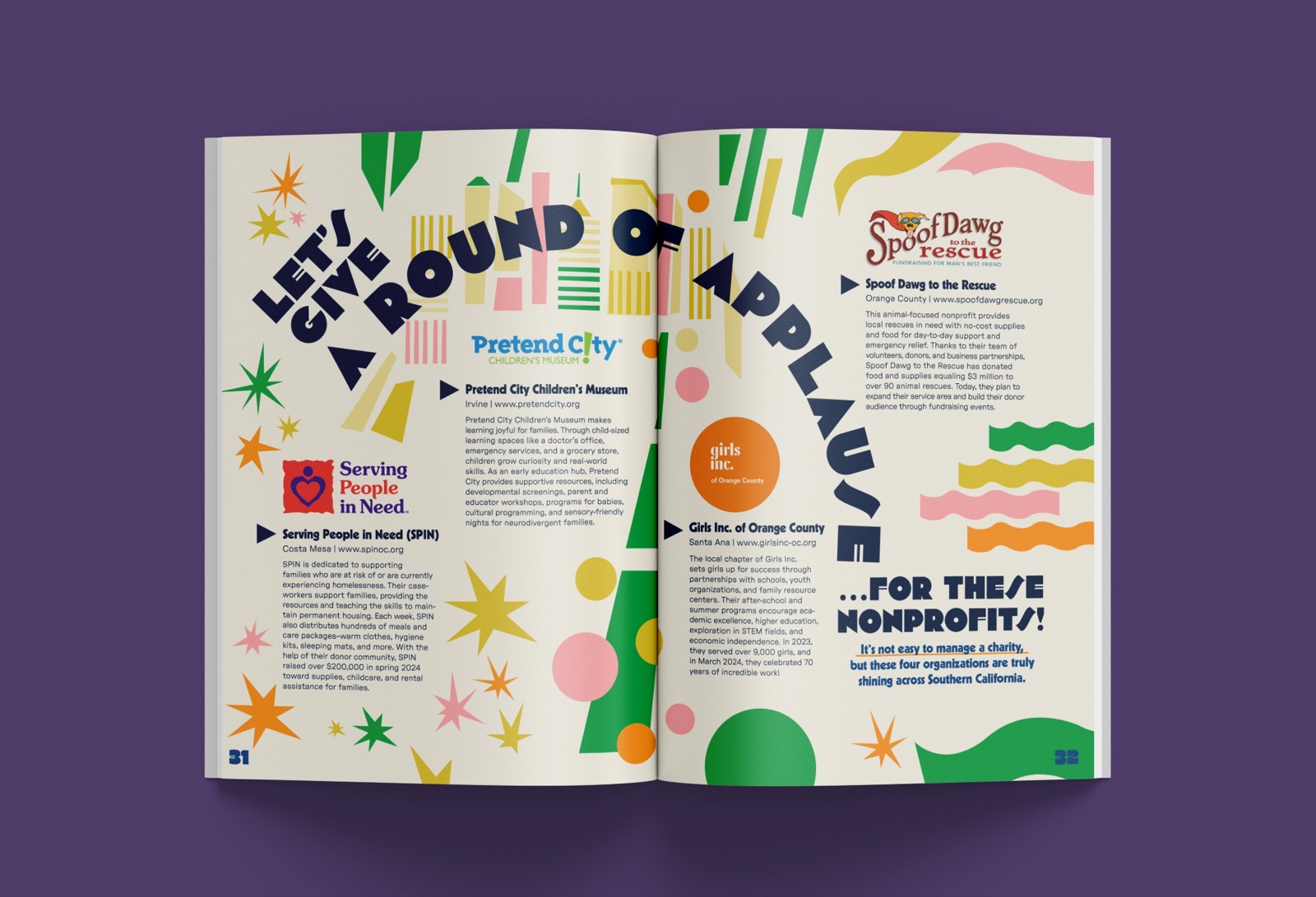 Creating Good Magazine spread 17