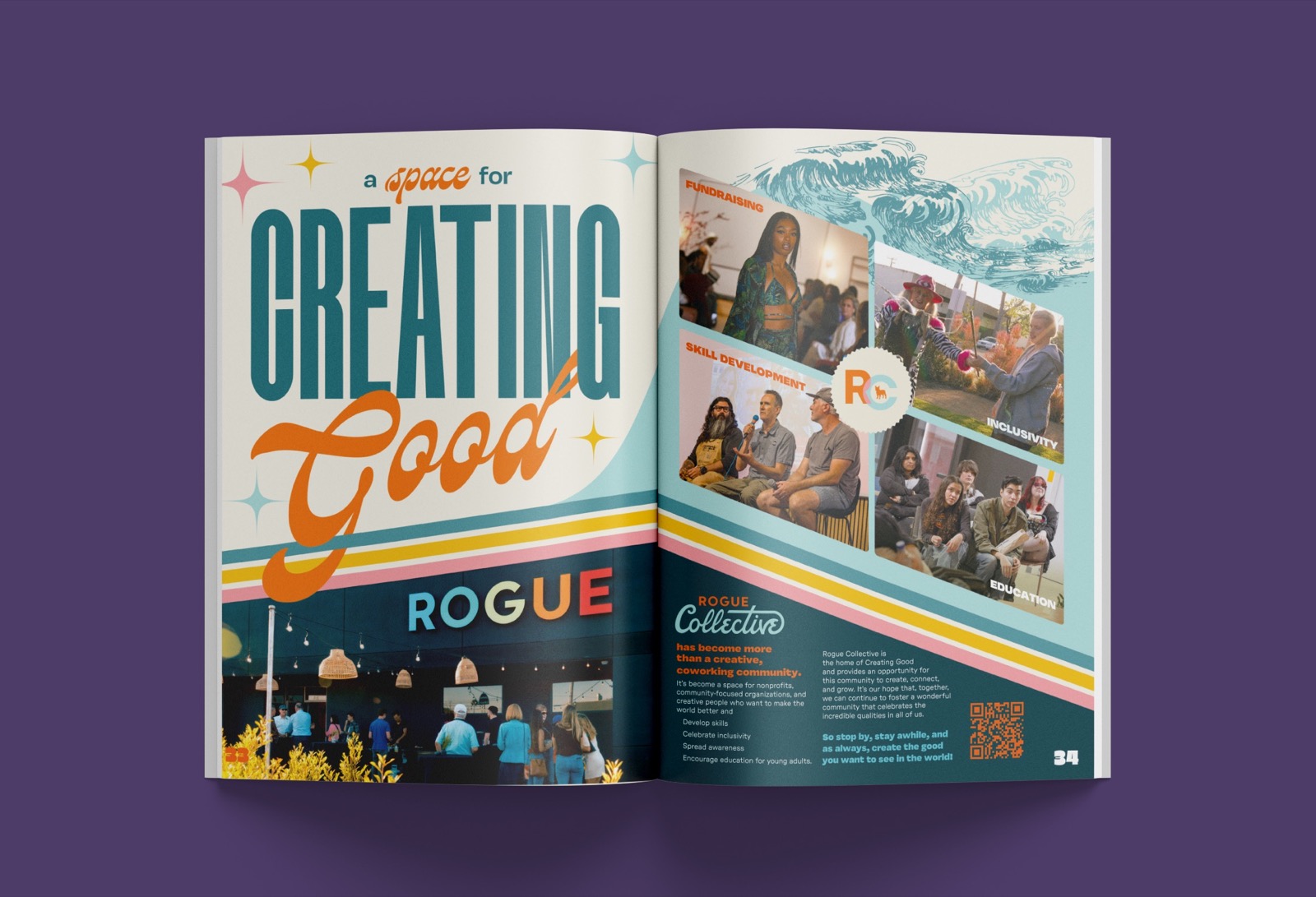 Creating Good Magazine spread 18