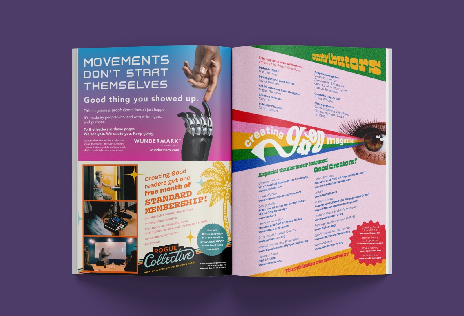 Creating Good Magazine spread 19