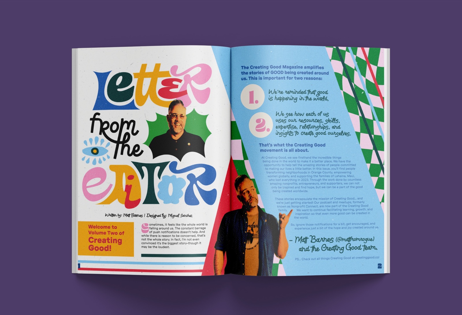 Creating Good Magazine spread 2