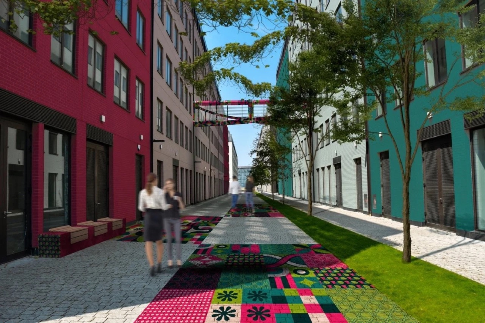 Placemaking rendering for Creative Quay at Royal Albert Dock