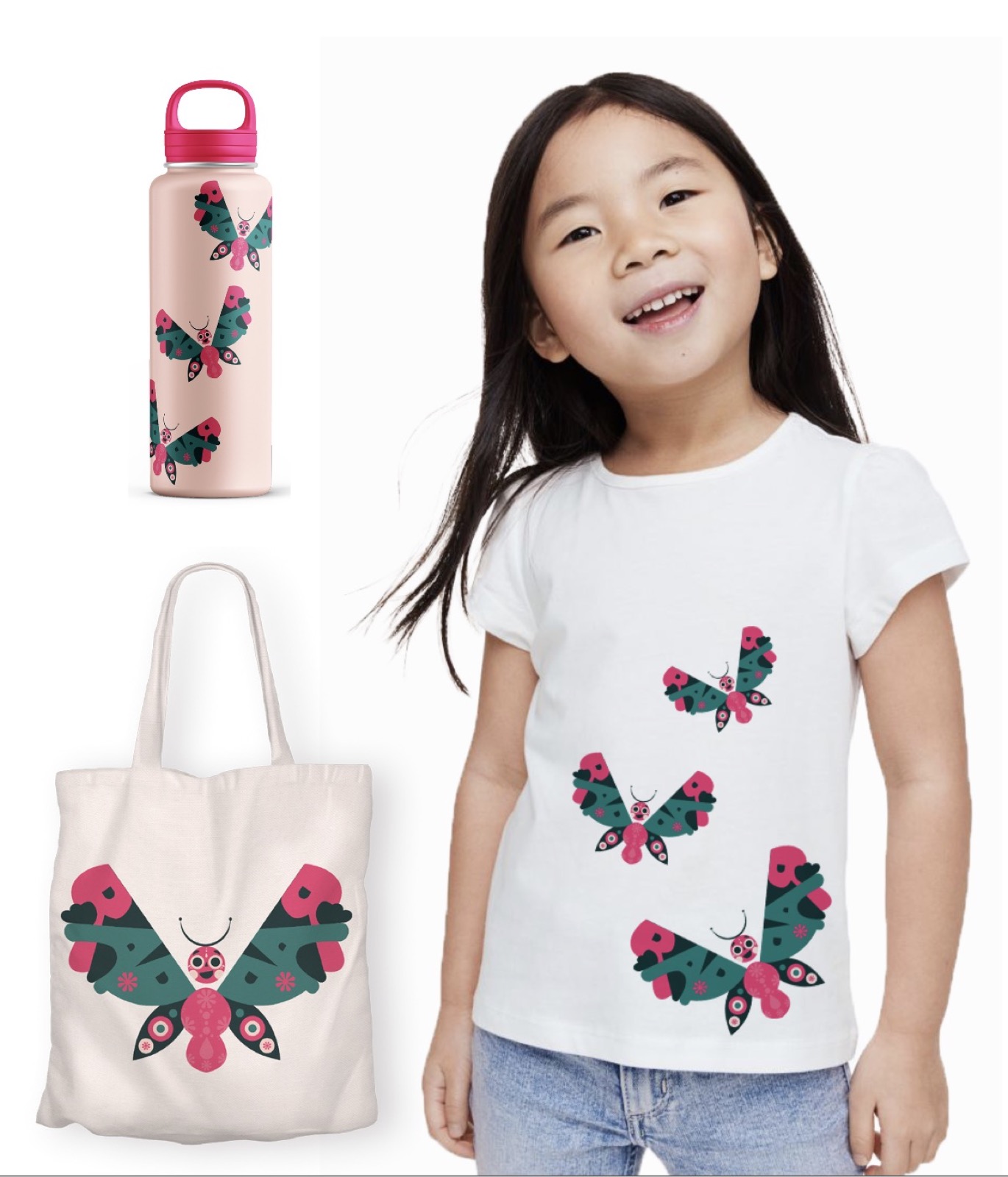 Creative Quay merchandise, moth motif